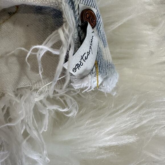 One Teaspoon Womens Bonita Cutoff Shorts Size 25 Bleached Light Wash High Waist - Picture 7 of 11